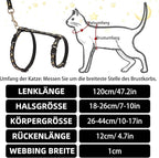 PUPTECK Adjustable Cat Harness and Leash Set Escape Proof Kitten Strap Collar - Image 2
