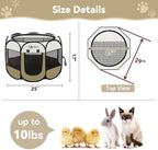 Dog Cat Playpen, Small Puppy Pet Playpen, Dog Crate Tent Cage Indoor/Outdoor - Image 2