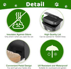 Dog Poop Trash Can Outside, 20L/5Gallon Pedal and Removable Inner Waste Bin - Image 3