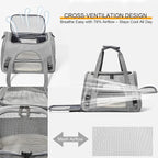 Dog Cat Carrier Soft for Small Pet Up to 16 Lbs TSA Airline Approved Travel - Image 4