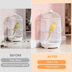 Bird Cage Cover, Circumference 40-68 inches Bird Cage Seed Catcher, Adjustable - Image 5
