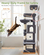 Taoqimiao 71 Inches Cat Tree for Large Cats 20lbs+, 3 Giant Perches, Widened - Image 7