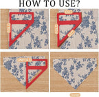 OLYCRAFT 4Pcs 4 Sizes Dog Bandana Sewing Template Set 5/5.5/6/7.5 inch Long - Image 4