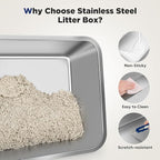 FURTIME Stainless Steel Litter Box - Image 8