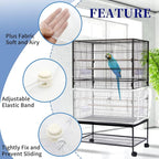 Daoeny Large Bird Cage Cover, Bird Cage Seed Catcher, Adjustable Soft Airy - Image 4