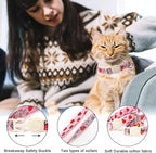 ARING PET 2 Pack Valentine's Day Cat Collars-Cute Heart Cat Collar Breakaway - Image 2