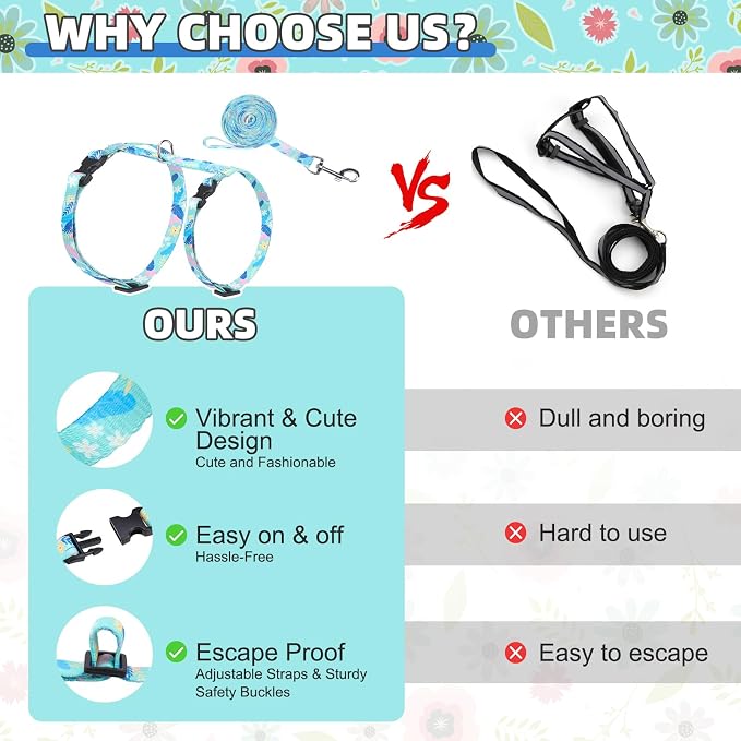 KOOLTAIL Cat Harness and Leash Set, Escape Proof Adjustable Kitten Harness - Image 4