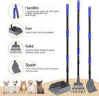 Heeyoo Dog Pooper Scooper, Dog Poop Tray and Rake Set, Pet Waste Removal Scoop - Image 2