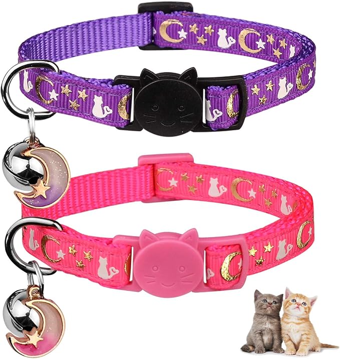 2PCS Breakaway Cat Collars by Baeuppit