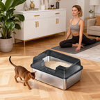 Stainless Steel Litter Box, XL Enclosed Cat Litter Boxes - Image 7