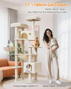 Taoqimiao Cat Tree 71-Inch, Cat Tower - Image 2