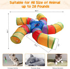 Depets Cat Tunnel for Indoor Cats, 5 Way Large Cat Play Tunnel & Tube - Image 3