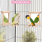 Wontee Bird Mirror Bird Toys for Budgies Parakeets Cockatiels Lovebirds Conures - Image 2