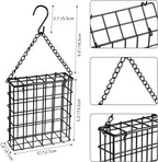 2Pcs Outdoor Suet Cage Bird Feeder, Wild Bird Feeder, Single Suet Cake Capacity - Image 2