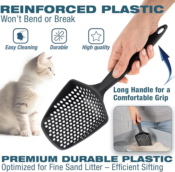 Set of 1 Cat Litter Scoop with Small Holes, Deep Sifting Shovel - Image 2