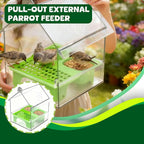 Pull-Out External Parrot Feeder, No Mess Bird Feeder, Decorative Transparent - Image 5