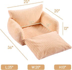 Hollypet Cat Bed Fluffy Plush Mutifuctional Double-Layer Soft Pet Couch - Image 3