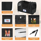 Soft Cat Carrier for Pets Up to 15 lbs, TSA Approved for Airline in-Cabin - Image 6
