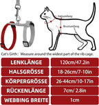 PUPTECK Adjustable Cat Harness and Leash Set Escape Proof Kitten Strap Collar - Image 2