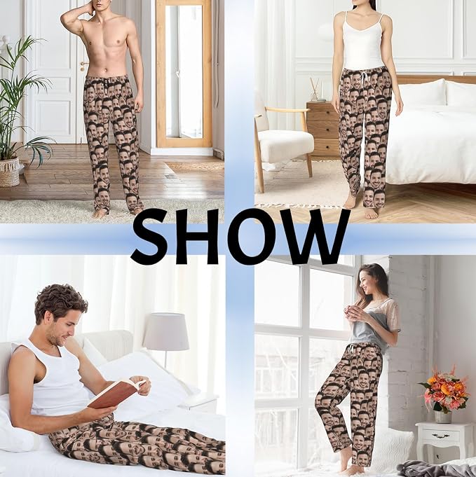 Custom Pajama Pants with Face customized PJ Pants Christmas Valentine gifts - Image 2