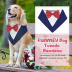 FUAMEY Dog Tuxedo for Small Dogs, Dog Formal Suit Dogs Attire Pet Bow Tie Puppy - Image 6
