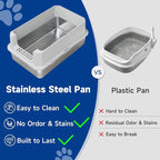 TENTIZON Stainless Steel Cat Litter Box - Image 2