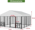 ROOMTEC Large Dog Kennel Outdoor Pet Pens Dogs Run - Image 5