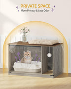 Cat Litter Box Enclosure, Hidden Litter Box Cabinet Furniture - Image 5