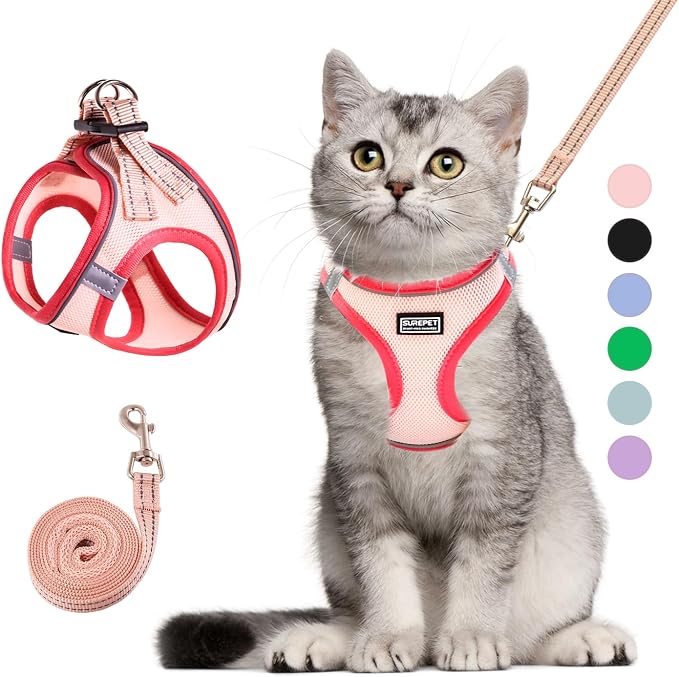 Cat Harness and Leash Set, Soft and Breathable Vest by Unknown