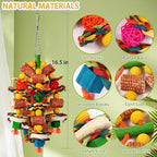 Bird Toys, Parrot Toys for Large Birds, Natural Corn cob and Loofah Slices Bird - Image 5
