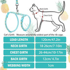PUPTECK Adjustable Cat Harness and Leash Set Escape Proof Kitten Strap Collar - Image 2