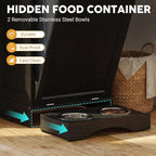 21’’W Dog Feeding Station with Storage, Tilt Out Dog Food Cabinet with Drawer - Image 4