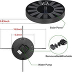 Solar Fountain Pump with Spray Height Adjustment, Upgrade Glass Solar Bird Bath - Image 6