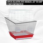 Large Bird Cage Seed Catcher, Stretchy Bird Cage Cover, Soft Nylon Mesh Skirt - Image 6