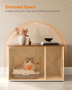 Feandrea Cat Litter Box Enclosure, Litter Box Furniture Hidden - Image 4