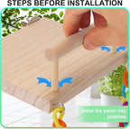 Kyouki Bird Perch Bird Cage Accessories Platform Swing - Image 5