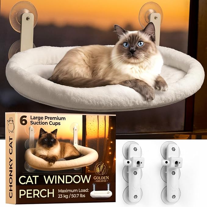 Cat Window Perch – Strong 6 Suction Cup Foldable Cat Hammock Bed - Image 2