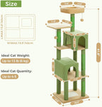 Cactus Cat Tree, 62-Inch Large Cat Tower - Image 7