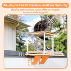 PETSFIT Cat Window Perch, Dual-Level Hammock - Image 2