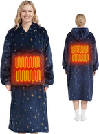 Mewaii Wearable Blanket Hoodie for Adults, Warm Sherpa & Soft Flannel Long by Mewaii
