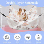 4 Pack Small Animal Hammock, 11.4x11.4 Inch Guinea Pig Rat Ferret Hanging Bed - Image 7