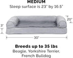 Furhaven Orthopedic Dog Bed for Medium/Small Dogs w/ Removable Bolsters & - Image 3