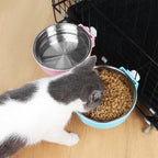 Dog Crate Bowl, Hanging Stainless Steel Removable Pet Crate Water & Food Bowls - Image 7
