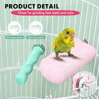 Soulchen 4 Pcs Bird Beak Grinding Calcium Stone Perches Large 4.8 Inch Parrot - Image 4