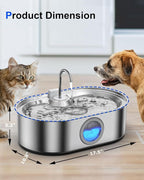 3.4Gal Dog Water Fountain for Large Dogs, 13L Stainless Steel Large Pet Fountain - Image 9