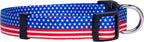 Native Pup American Flag Dog Collar- Red White and Blue- Patriotic Collars - Image 2