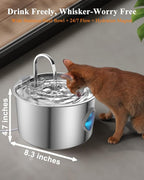 Cat Water Fountain Stainless Steel Large Capacity Automatic Water Dispenser - Image 6