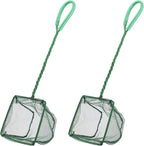 Pawfly Aquarium Fish Net with Braided Metal Handle Square Net with Soft Fine by Pawfly