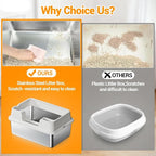 Stainless Steel Litter Box, XL Enclosed Cat Litter Boxes - Image 8