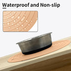 Fhiny 3PCS Silicone Pet Food Mat, 9.5" Round Waterproof Non-Slip Dog Cat Bowl - Image 3